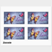 蝶は青を愛する 長方形シール (シート)