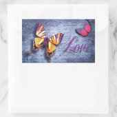 蝶は青を愛する 長方形シール (バッグ)