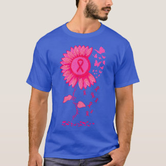蝶ひまわりサポート分胸癌Aw Tシャツ