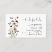 蝶ほこりっぽい緑の本ベビー エンクロージャーカード (正面)