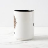 蝶やる気を起こさせる曼荼羅 ツートーンマグカップ (中央)