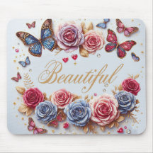 蝶やバラと"美しい"