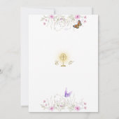 蝶よくはしゃぐの野草最初の聖餐式 招待状 (裏面)