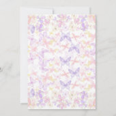 蝶をテーマにした赤ちゃんシャワー 招待状 (裏面)