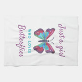 蝶を愛する女の子 キッチンタオル (横)