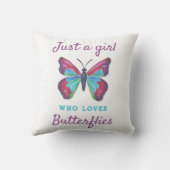 蝶を愛する女の子 クッション (裏面)