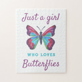 蝶を愛する女の子 ジグソーパズル