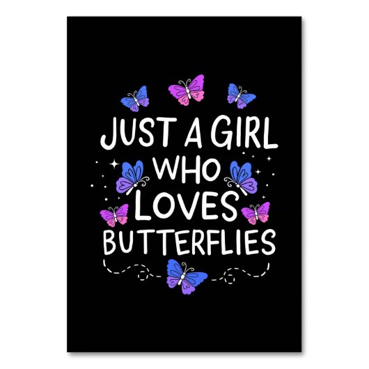 蝶を愛する女の子 テーブルナンバー (正面)