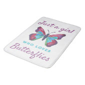 蝶を愛する女の子 バスマット (アングル)