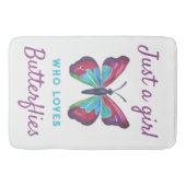 蝶を愛する女の子 バスマット (正面)