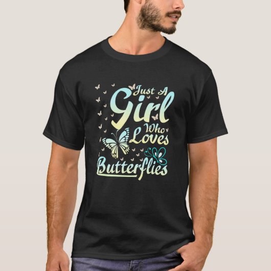 蝶を愛する少女 Tシャツ (正面)