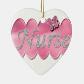蝶を持つナース セラミックオーナメント (右)