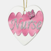 蝶を持つナース セラミックオーナメント (左)