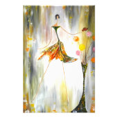 蝶を持つ女性 フォトプリント            (正面)