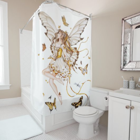 蝶を持つ妖精 シャワーカーテン (インサイチュ)