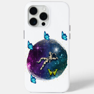 蝶を持つ宇宙飛行士 iPhone 15 PRO MAXケース