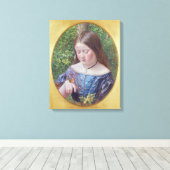 蝶を持つ少女 キャンバスプリント (インサイチュ (ウッドフロア))