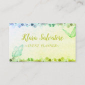 蝶を持つ素晴らしい素晴らしい甘い緑   名刺 (正面)