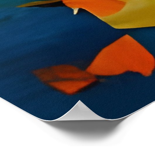 蝶を持つ老婦人 ポスター (角)