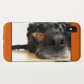 蝶を持つ黒い実験室犬 Case-Mate iPhoneケース (裏面(横))