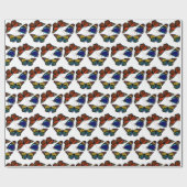 蝶を紡ぐかわいいユニークプレゼント ラッピングペーパー (フラット)