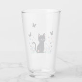 蝶を見る黒猫 タンブラーグラス (裏面)