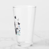 蝶を見る黒猫 タンブラーグラス (左)