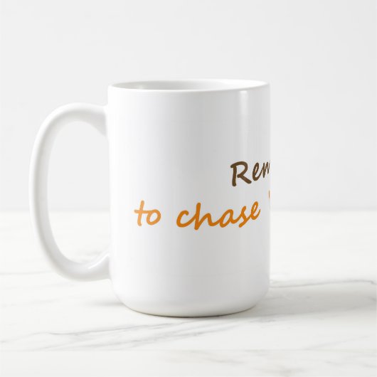 蝶を追い求める感動的引用文 コーヒーマグカップ (左)