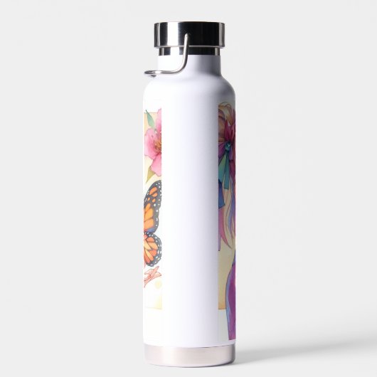 蝶を飼っているアニメの少女 ウォーターボトル (右面)