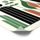 蝶を飼っているアフリカ系アメリカ人女性 ポスター (角)