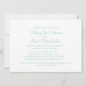 蝶アクアティール（緑がかった色）結婚式招待状 招待状 (裏面)