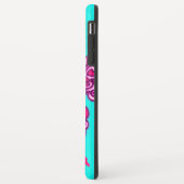 蝶アクアピンク半月体図 Case-Mate iPhoneケース (裏面/左)