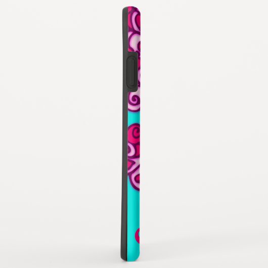 蝶アクアピンク半月体図 Case-Mate iPhoneケース (裏面/右)