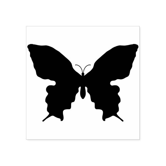 蝶アゲハチョウシルエットアートスタンプ ラバースタンプ (インプリント)