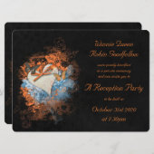 蝶アットハロウィン披露宴招待状 招待状 (正面/裏面)