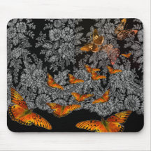 蝶アンティークパッド付きマウスレースパターン