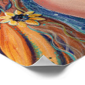 蝶アートとヒマワリの妖精by Renee ポスター (角)