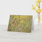 蝶アートの思考または悔やみや弔慰ノートカード カード (黄色い花)