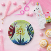 蝶アートカスタム紙プレート7イン ペーパープレート (パーティー)