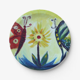 蝶アートカスタム紙プレート7イン ペーパープレート