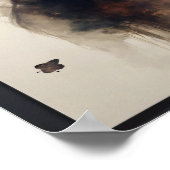 蝶アートポスター付き女性 ポスター (角)