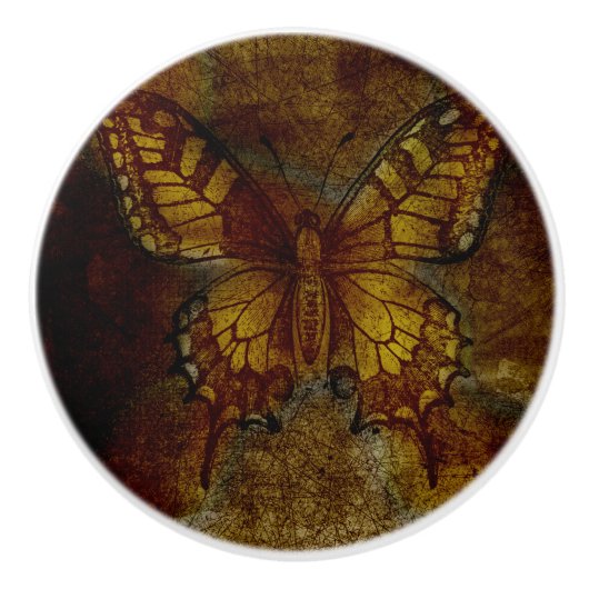 蝶アート セラミックノブ (正面)