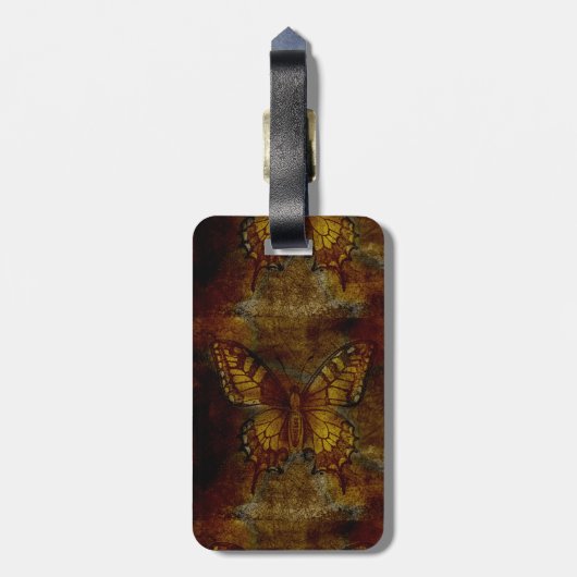 蝶アート ラゲッジタグ (裏面縦)