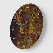 蝶アート ラージ壁時計 (傾斜)