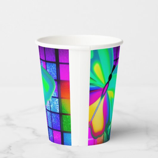 蝶アート 紙コップ (右)