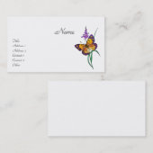 蝶イラストレーション 名刺 (正面/裏面)