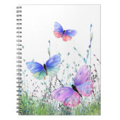 蝶イン飛んでいる自然ノート春 ノートブック (正面)
