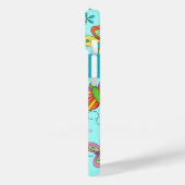 蝶ウィムシーターコイズブルー名パーソナライズ Case-Mate iPhoneケース (裏面 / 左)