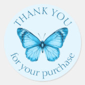 蝶エレガントお買い上げカスタムて ラウンドシール (正面)