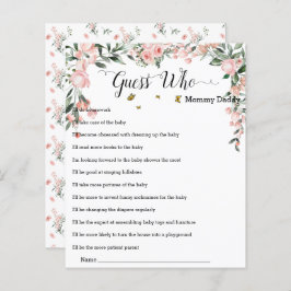 蝶エレガントとピンクのバラ誰がゲームを推測